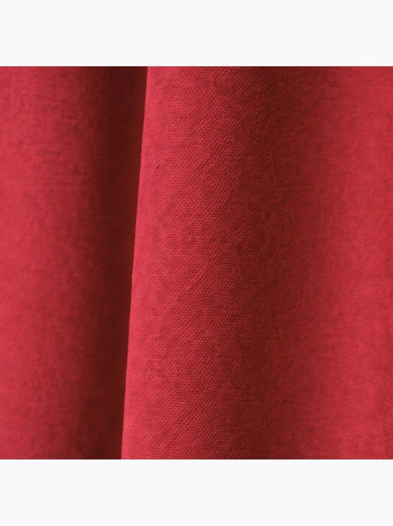 Rideau thermique phonique et semi occultant KONFOR Rouge - Kiabi