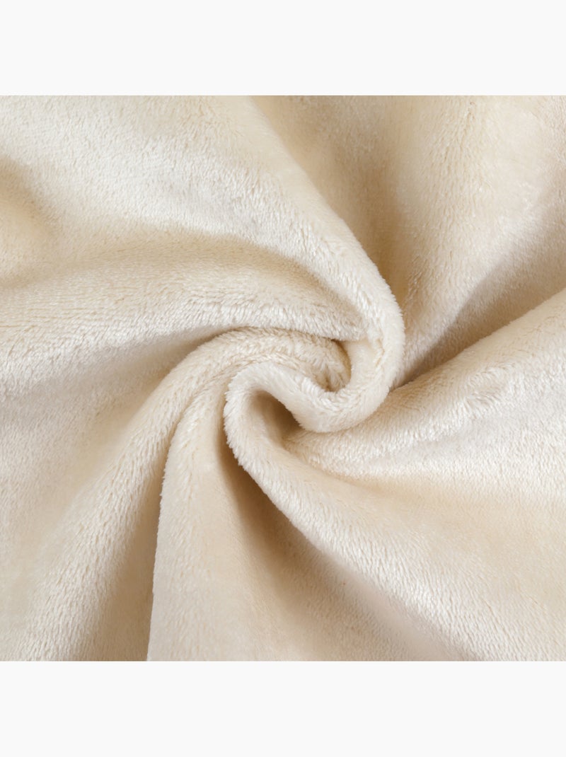Rideau thermique réversible à œillets avec envers polaire Ecru - Kiabi