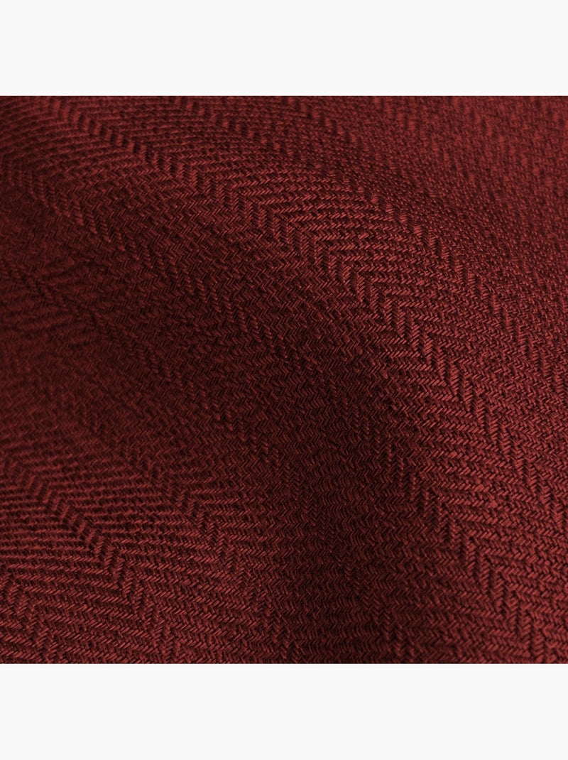 Rideau uni Jacqaurd à œillets Rouge - Kiabi