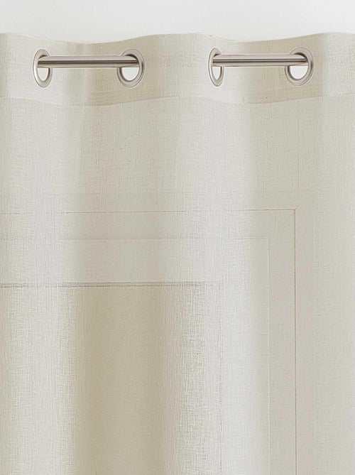 Rideau voilage 100% lin fluide - Kiabi