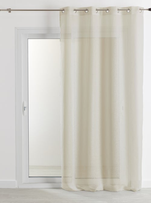 Rideau voilage 100% lin fluide - Kiabi