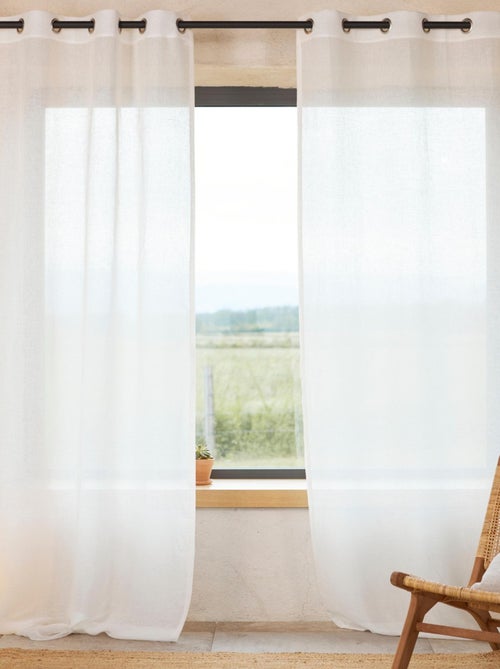 Rideau voilage 100% lin fluide - Kiabi Rideau voilage 100% lin fluide - Kiabi