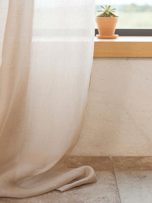 Rideau voilage 100% lin fluide - Kiabi Rideau voilage 100% lin fluide - Kiabi