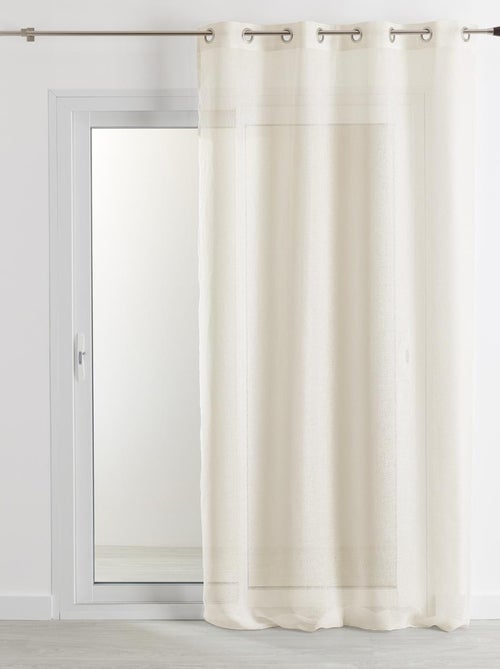 Rideau voilage 100% lin fluide - Kiabi