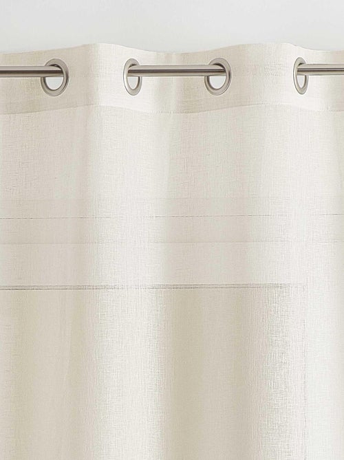 Rideau voilage 100% lin fluide - Kiabi
