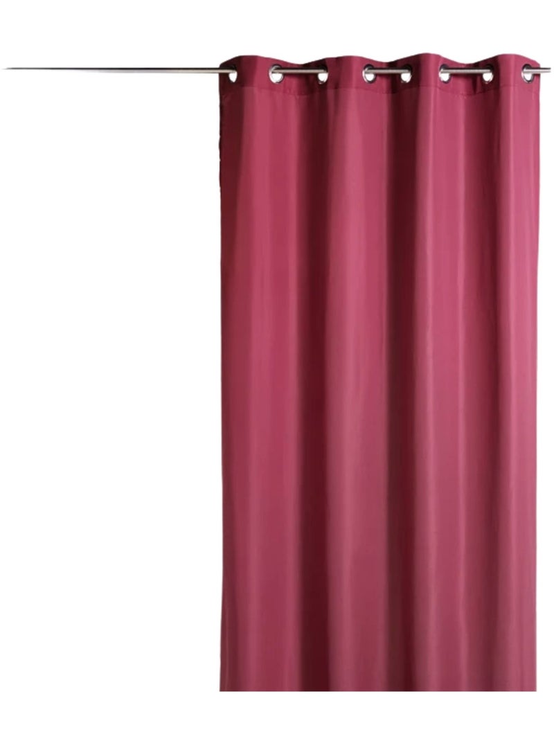 Rideau voilage microfibre uni Bordeaux - Kiabi