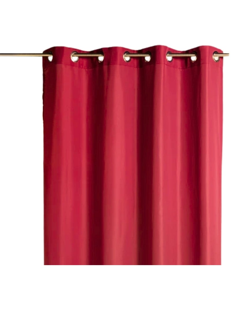 Rideau voilage microfibre uni Rouge - Kiabi