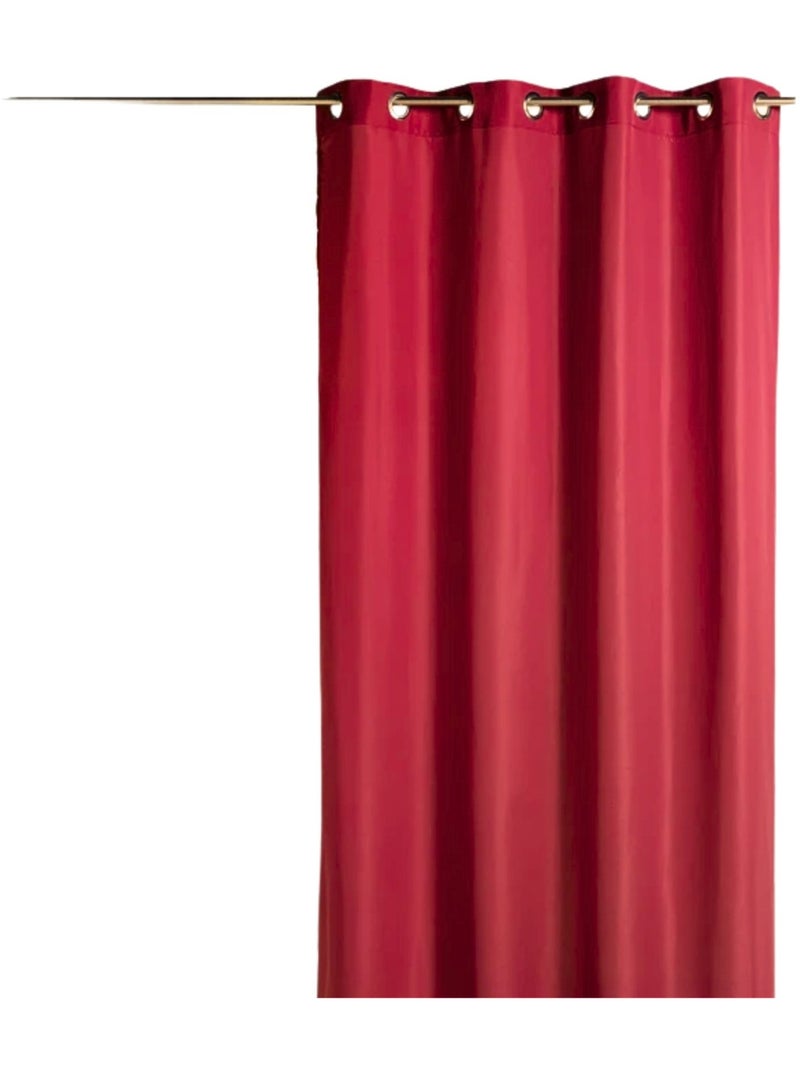 Rideau voilage microfibre uni Rouge - Kiabi