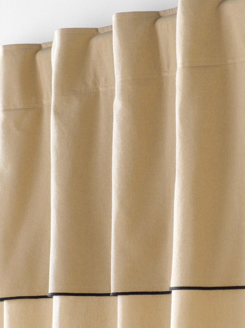 Rideau voilage surfilé passants cachés Beige - Kiabi