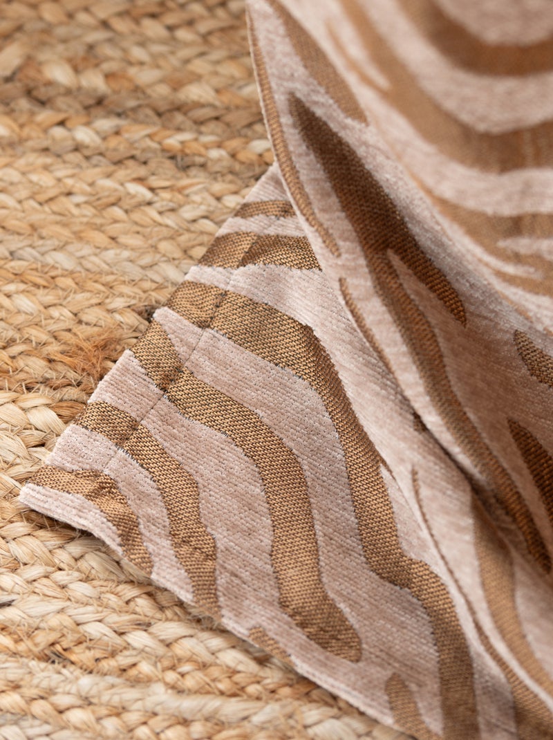 Rideau zèbre tissu chenille Beige - Kiabi