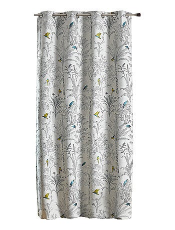 Rideaux Jacquard imprimé floral et perroquets