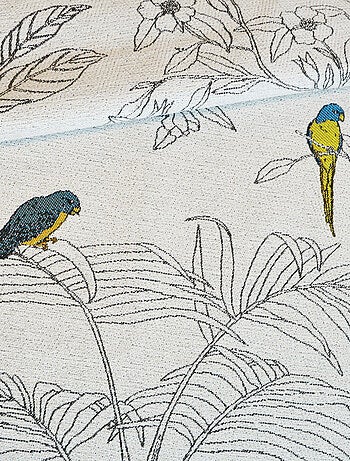 Rideaux Jacquard imprimé floral et perroquets