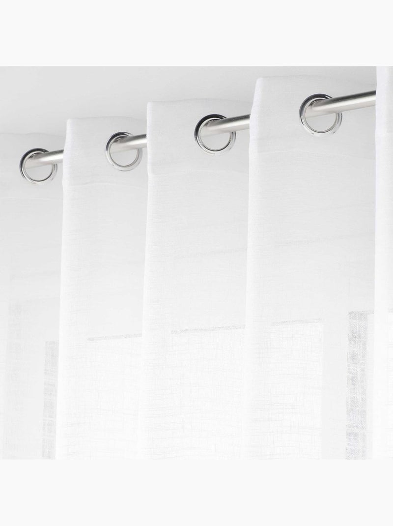 Rideaux polycoton haltona promo linge Blanc - Kiabi