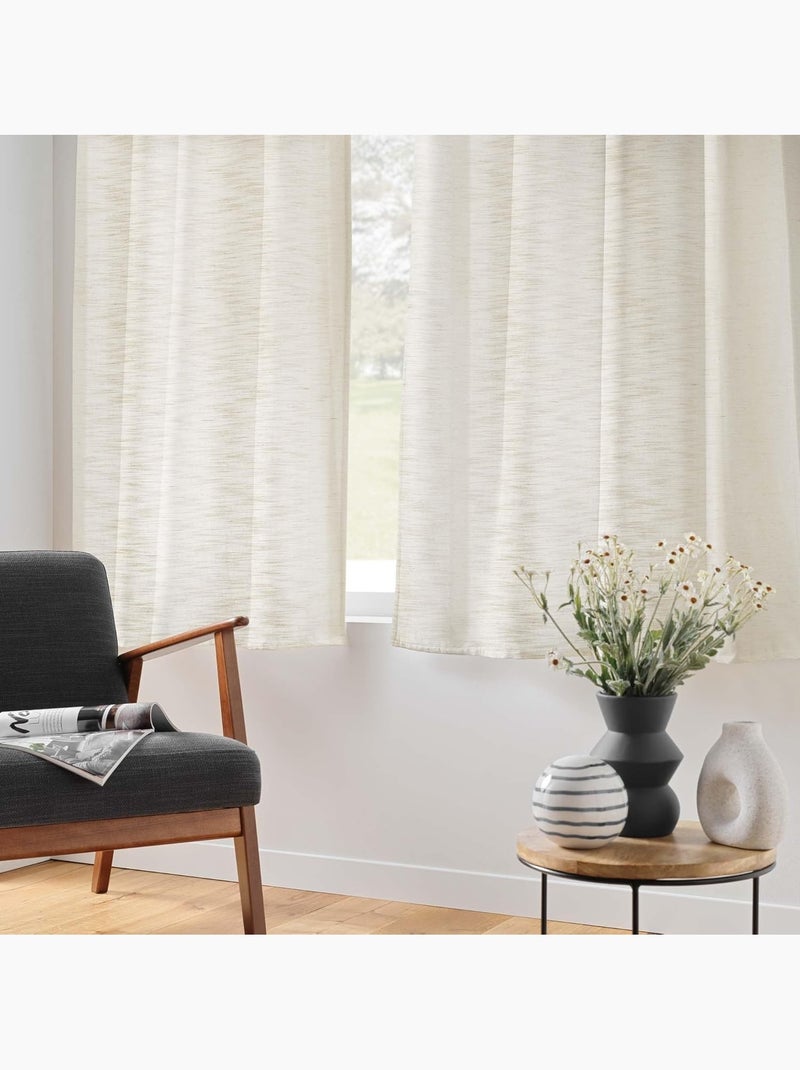 Rideaux Polyester Nando Douceur d'Intérieur Beige - Kiabi