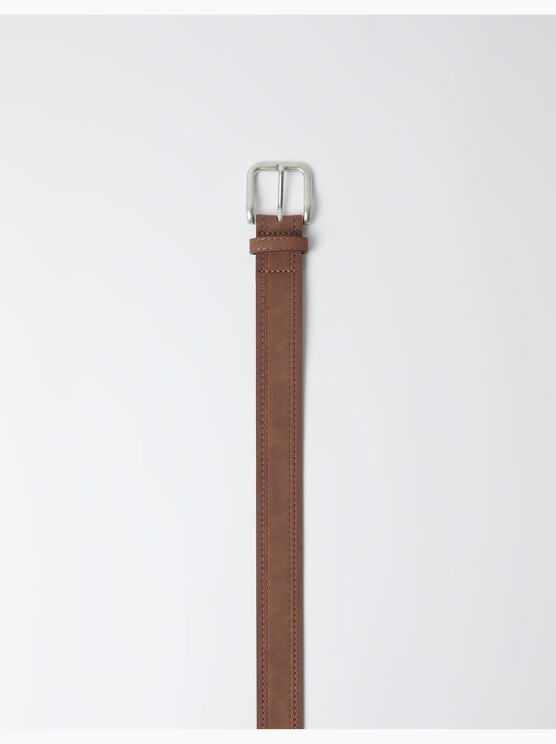 Riem met bovenstiksel, mo fashion Bruin - Kiabi