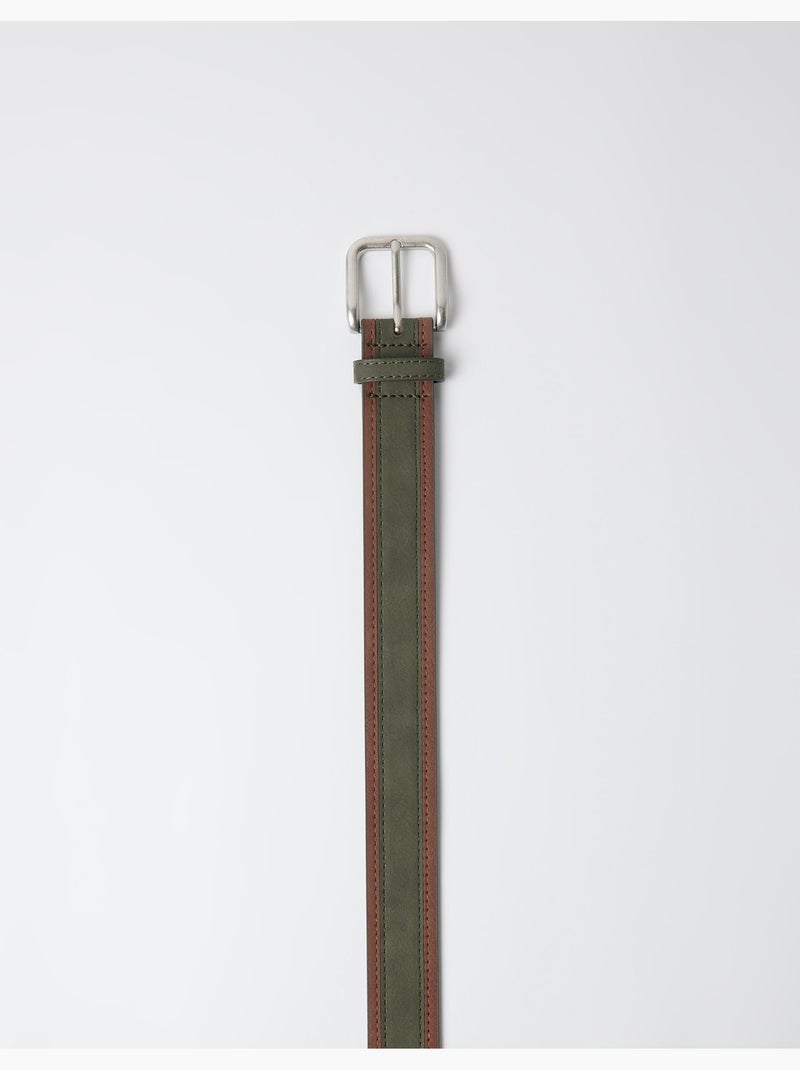 Riem met bovenstiksel, mo fashion Groen - Kiabi