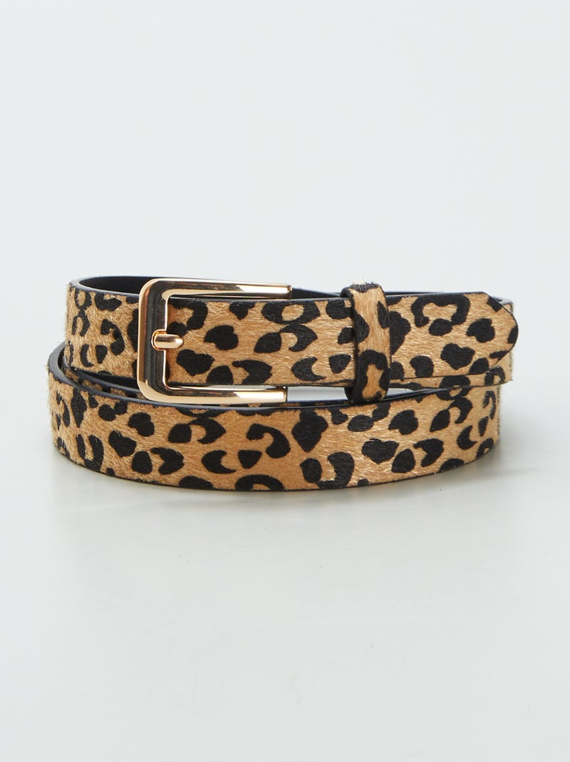 Riem met luipaardprint BRUIN - Kiabi