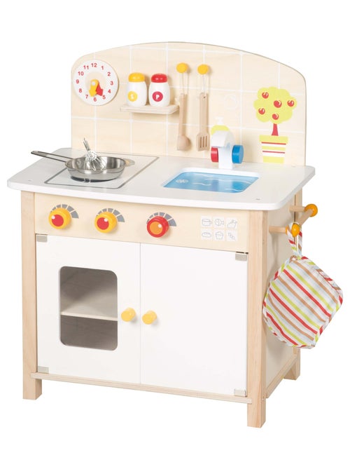 ROBA Cuisine Enfant en Bois + Accessoires en Bois et Métal - Dès 3 Ans - Kiabi