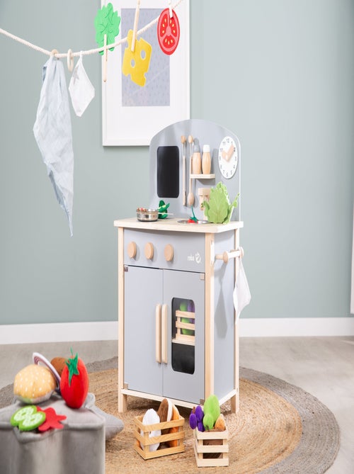 ROBA Cuisine Enfant en Bois + Accessoires en Métal et Bois - à Partir de 3 Ans - Kiabi