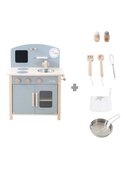 ROBA Cuisine Enfant en Bois + Accessoires en Métal et Bois - à Partir de 3 Ans - Kiabi