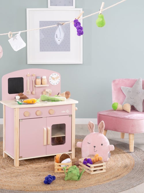 ROBA Cuisine Enfant en Bois + Accessoires en Métal et Bois - à Partir de 3 Ans - Kiabi