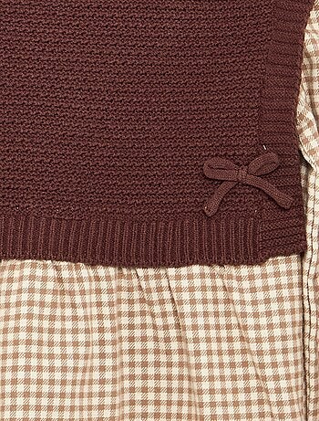 Robe 2 en 1 avec haut en maille et bas en flanelle