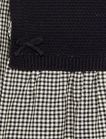 Robe 2 en 1 avec haut en maille et bas en flanelle