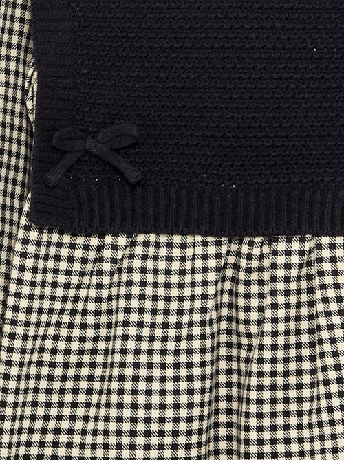 Robe 2 en 1 avec haut en maille et bas en flanelle - Kiabi