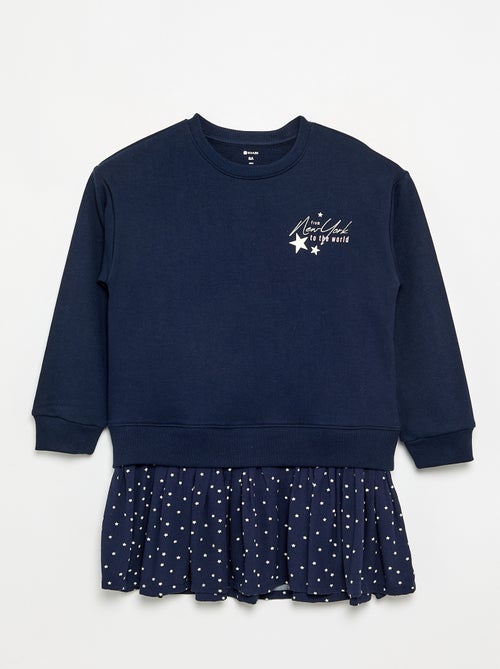 Robe 2 en 1 avec partie sweat-shirt - Kiabi Robe 2 en 1 avec partie sweat-shirt - Kiabi