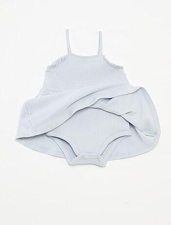 Robe à bretelles avec body intégré