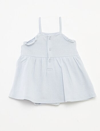 Robe à bretelles avec body intégré