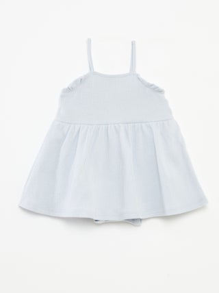 Robe à bretelles avec body intégré