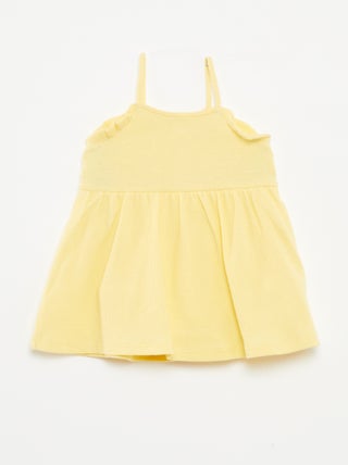 Robe à bretelles avec body intégré