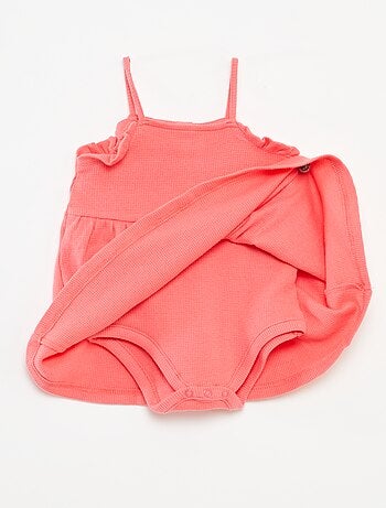 Robe à bretelles avec body intégré