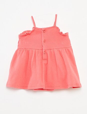 Robe à bretelles avec body intégré