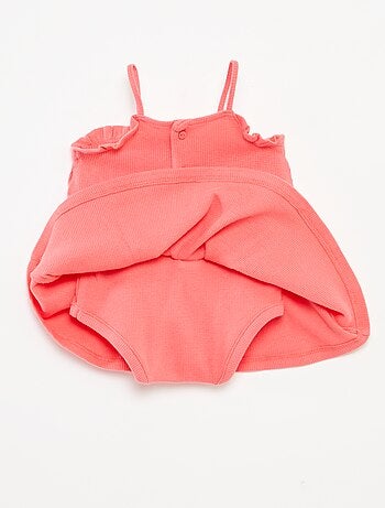 Robe à bretelles avec body intégré