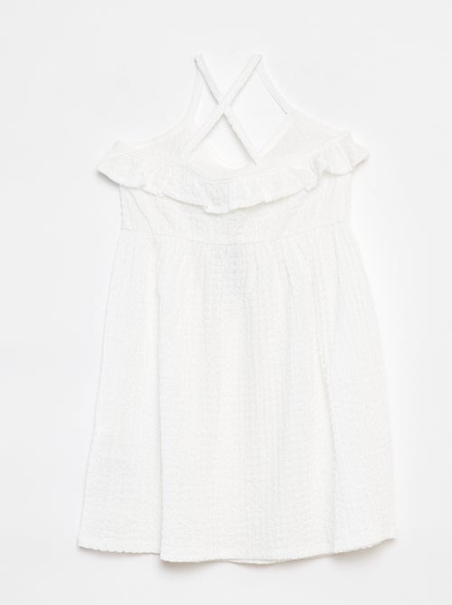 Robe à bretelles avec volants - Kiabi