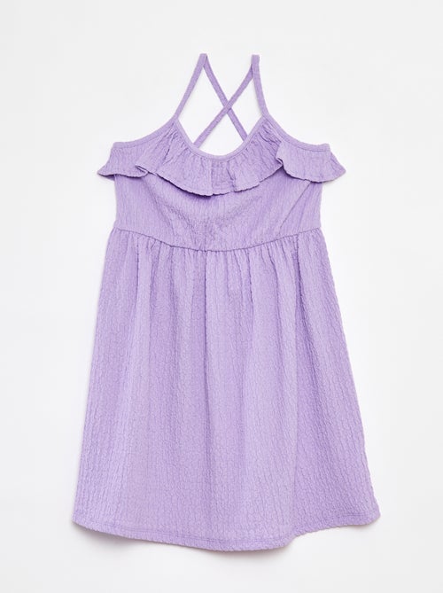 Robe à bretelles avec volants - Kiabi