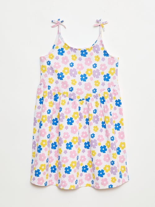 Robe à bretelles en coton - Kiabi
