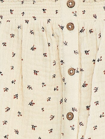 Robe à bretelles en gaze de coton