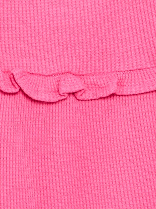 Robe à bretelles en nid d'abeille - Kiabi