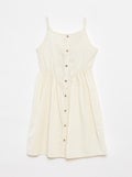 Robe à bretelles en tencel BLANC - Kiabi