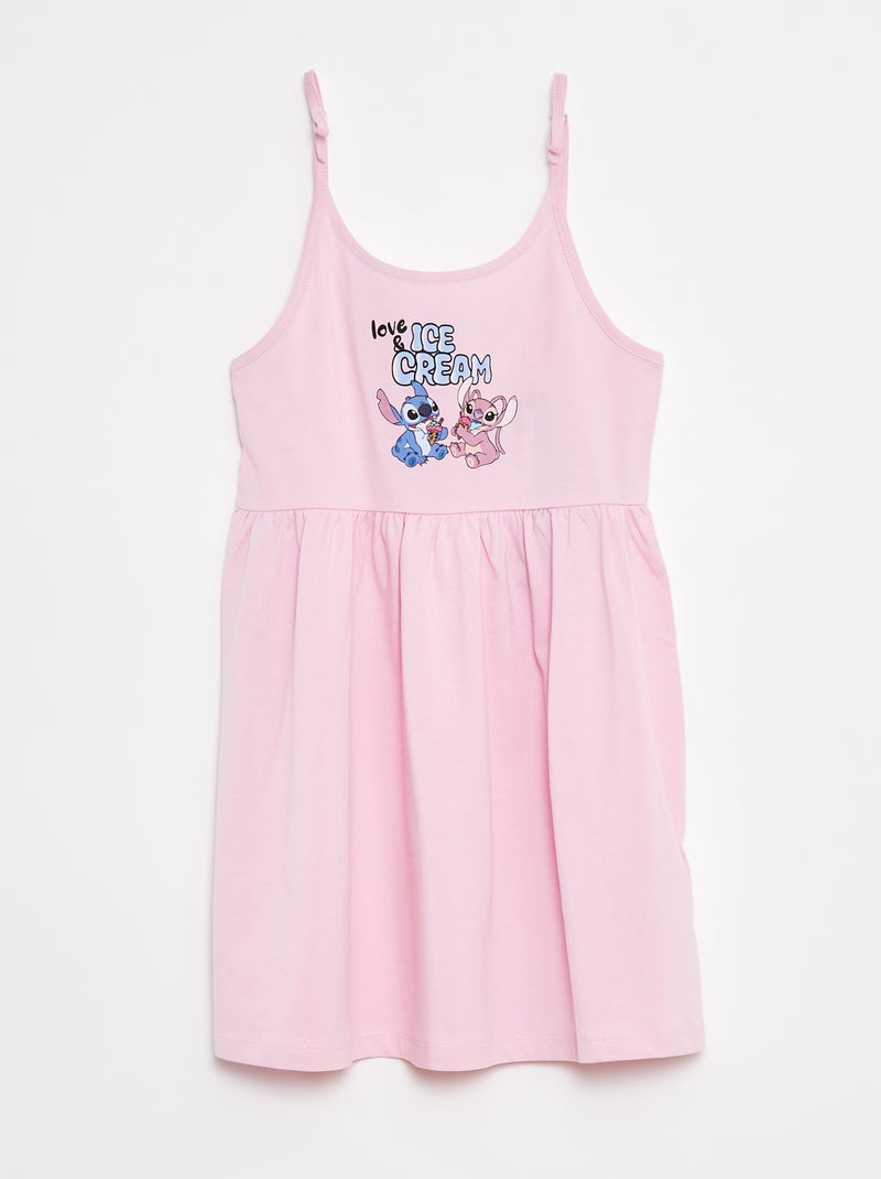 Robe à bretelles 'Stitch' 'Disney' Rose - Kiabi