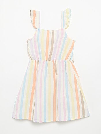 Robe à bretelles volantées