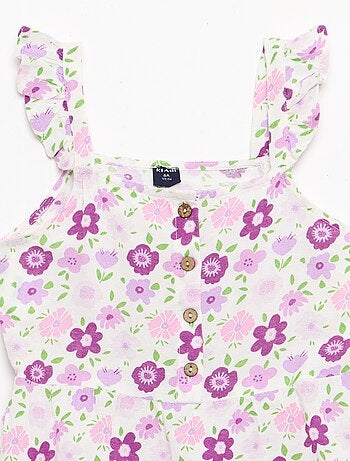 Robe à bretelles volantées