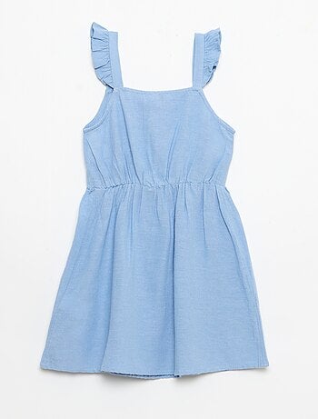 Robe à bretelles volantées