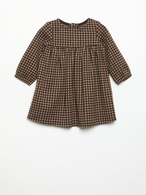 Robe à carreaux et manches longues - Kiabi Robe à carreaux et manches longues - Kiabi