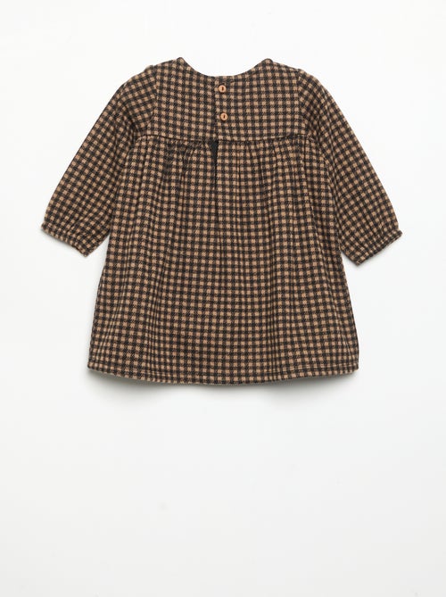 Robe à carreaux et manches longues - Kiabi Robe à carreaux et manches longues - Kiabi