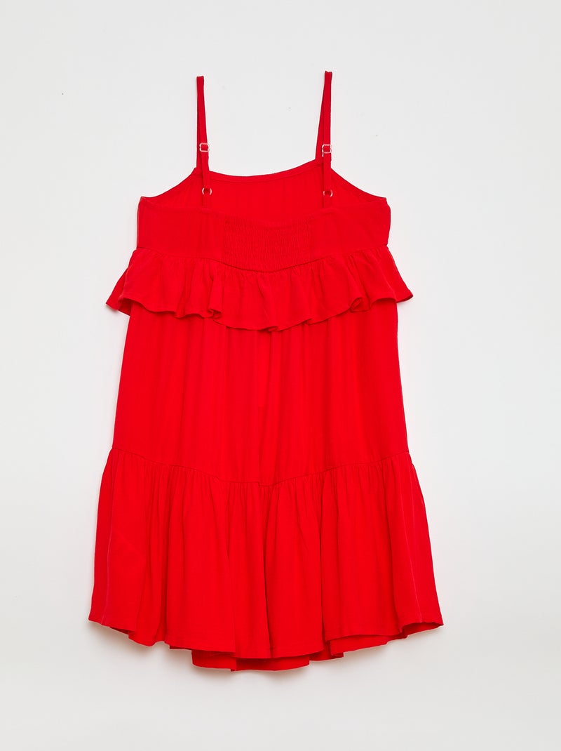 Robe à fines bretelles Rouge - Kiabi