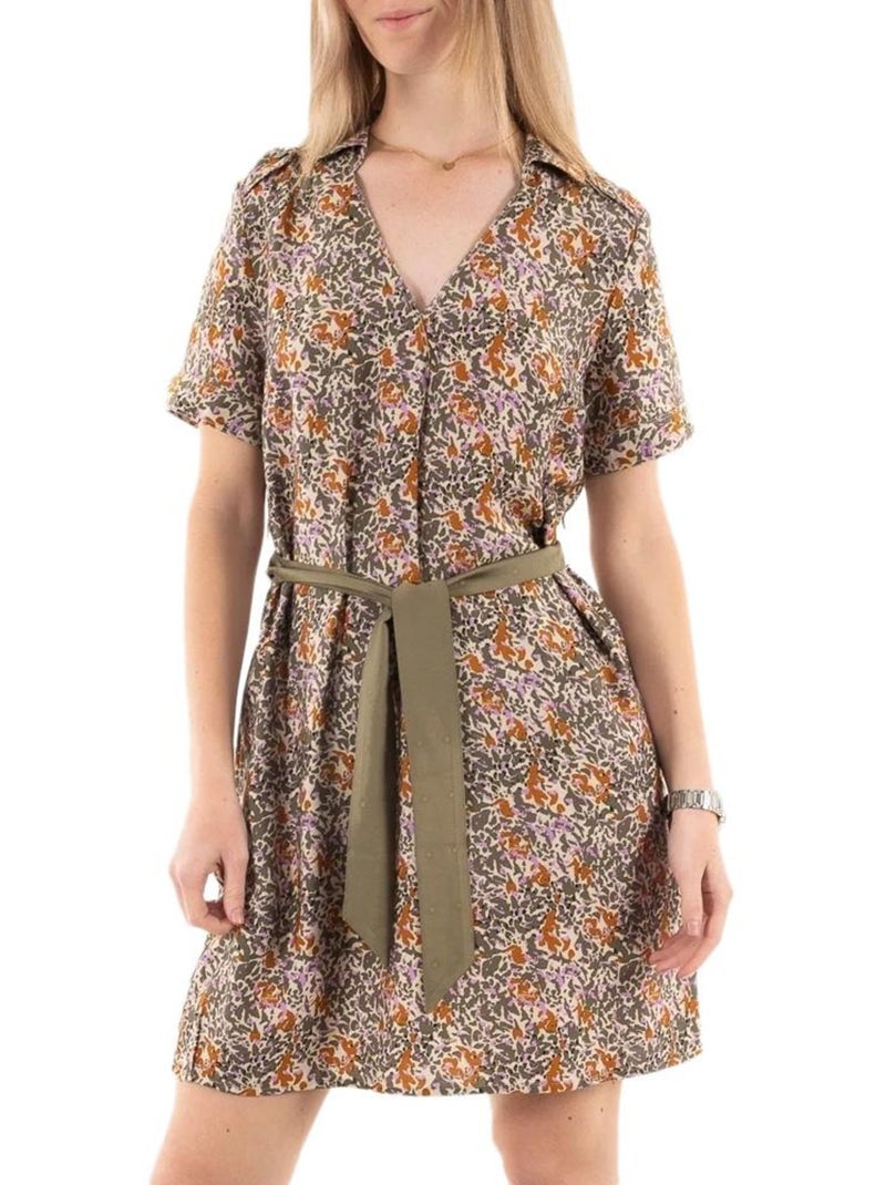 Robe à fleurs Femme Kaporal Vert kaki clair - Kiabi